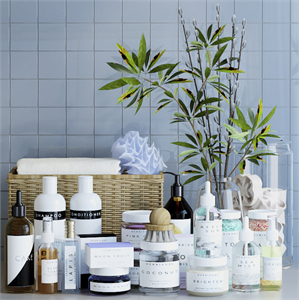 A set of cosmetics for the bathroom